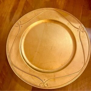 Vintage Princess House “Veranda” Exclusive Gold Charger Plates (Set of 4)